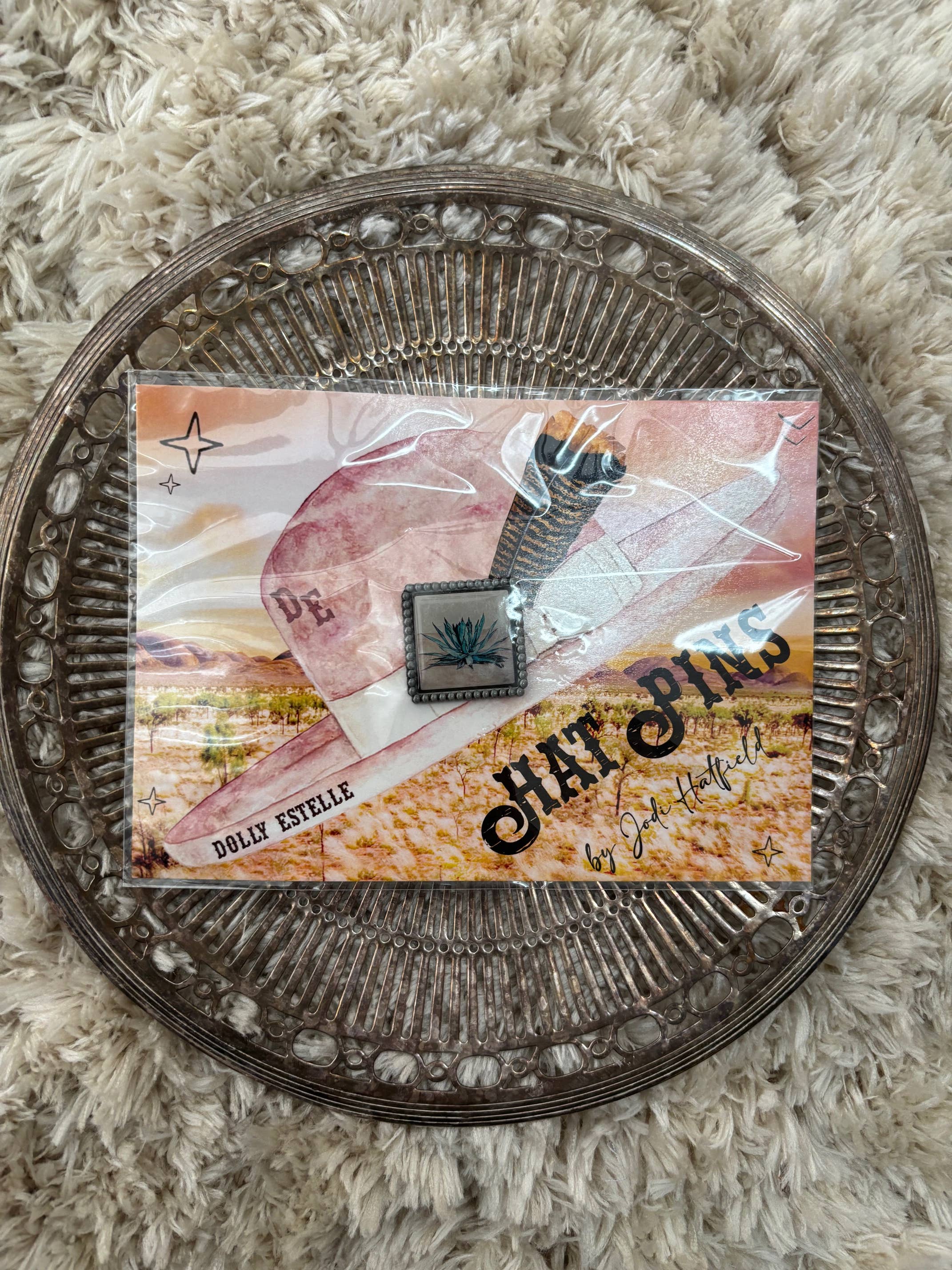 DOLLY ESTELLE - Wholesale Hat Accessory - Women's - Hat Pin - Desert Blossom Agave2