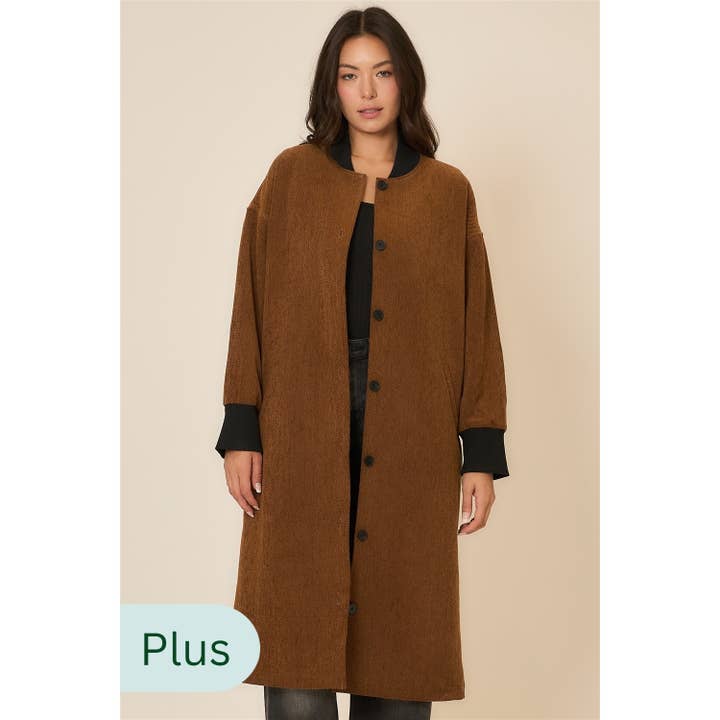 Cozy Casual, Inc. - Wholesale Coat - Women's - Corduroy Button Up Long Coat 12
