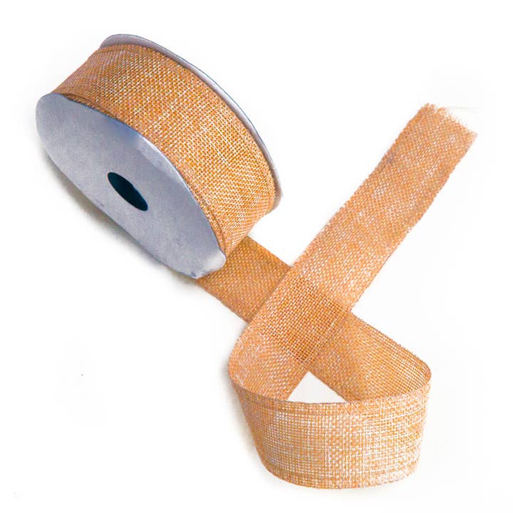 Natural Texture Ribbon 38mm x 20m - Vintage Orange for wholesale by Agnes + Cat