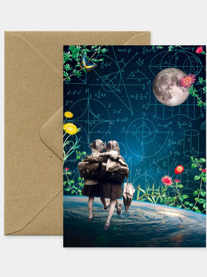 “Back to school” greeting card for wholesale by Flora Florae