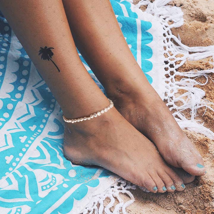 S925 Silver 14k Gold Plated Baroque Pearl Anklet for wholesale by Gioiellin - S925 Silver Jewelry