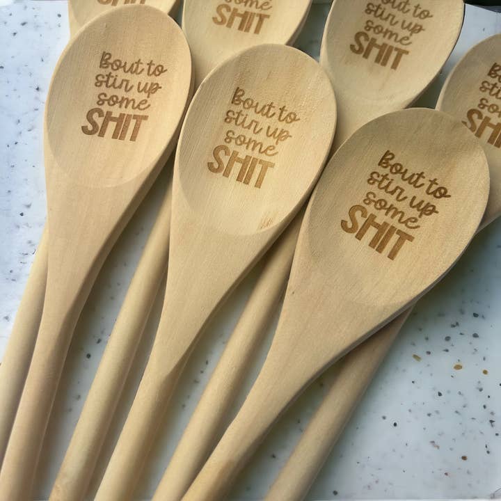 Cucchiaio di legno, cucchiaio di legno inciso per la vendita all'ingrosso da parte di Willo