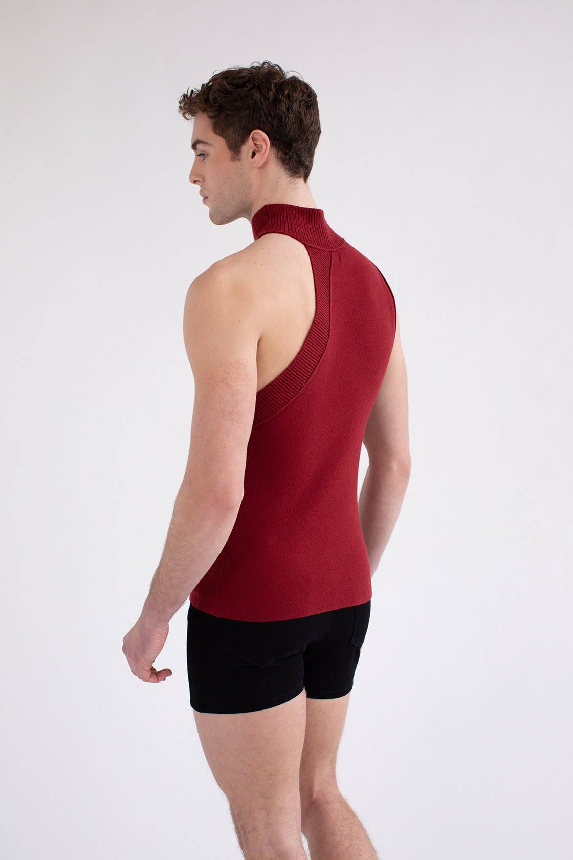 FANG - Wholesale Knit Top - Women's - Asymmetrical Turtleneck Knit Tank2