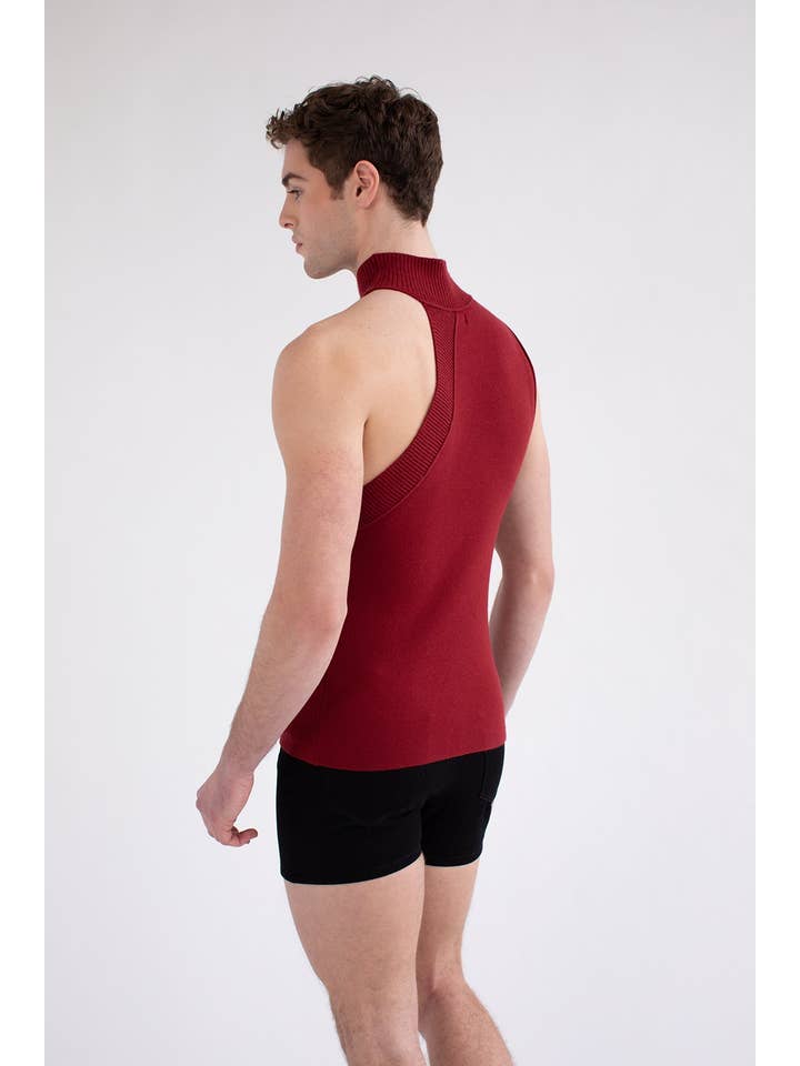 FANG - Wholesale Knit Top - Women's - Asymmetrical Turtleneck Knit Tank2