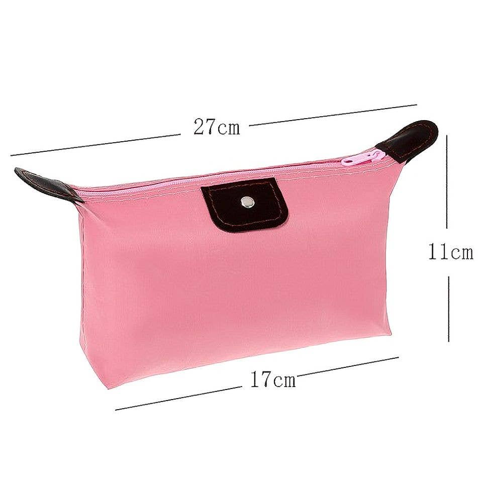 Diacly - Wholesale Makeup/Cosmetic Bag - 12pk Solid Color Ziper Closure Makeup Bags1