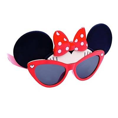 Officially Licensed Lil' Characters Red Minnie Glasses for wholesale by H2W dba Sun-Staches