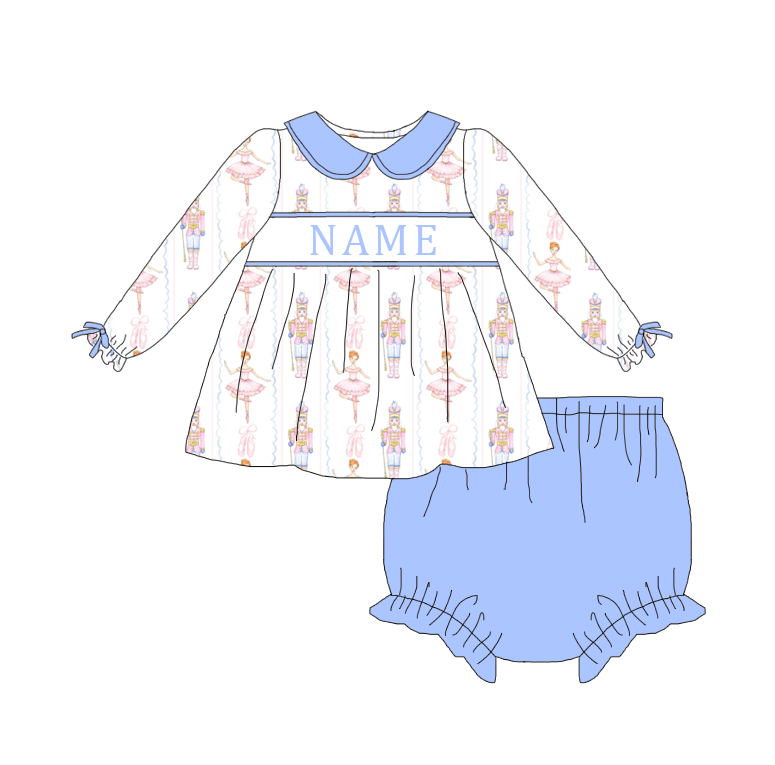 Auraquise - Wholesale Clothing Set - Baby - Nutcracker Christmas Smocked Collection Custom Name Clothes2