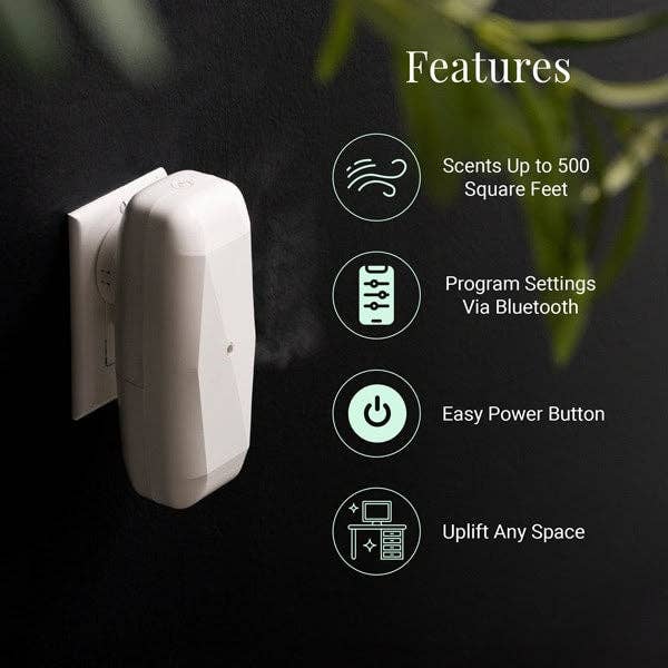 Crave Candle Co. LLC – wholesale Electronic diffuser – The Diamond Plugin Wall Diffuser (White)7
