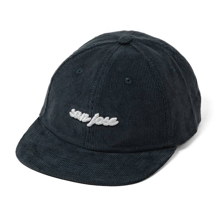 San Jose, CA Puff Embroidered Corduroy Snapback Hat for wholesale by The Hungry Sloth