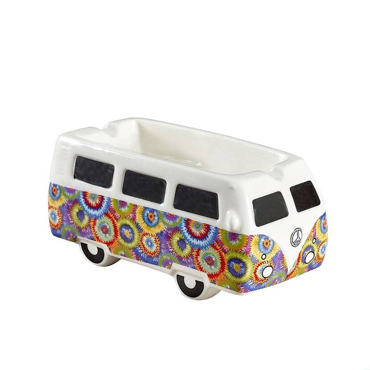 Cannatron - Wholesale Ashtray - Ceramic Vintage Bus Ashtray – Flower Burst