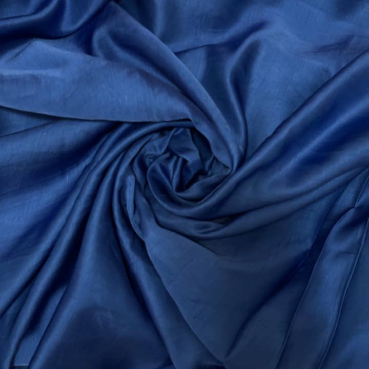 Tissu Mélangé Ontario (Lin Soie) - Bleu Cobalt pour la vente par Fabriculture INC