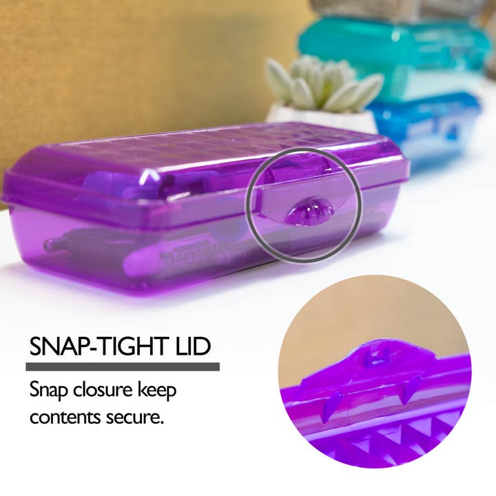 BAZIC Products - Wholesale Pencil Case/Pouch - 8" LUCENT Pencil Case Organizer Box