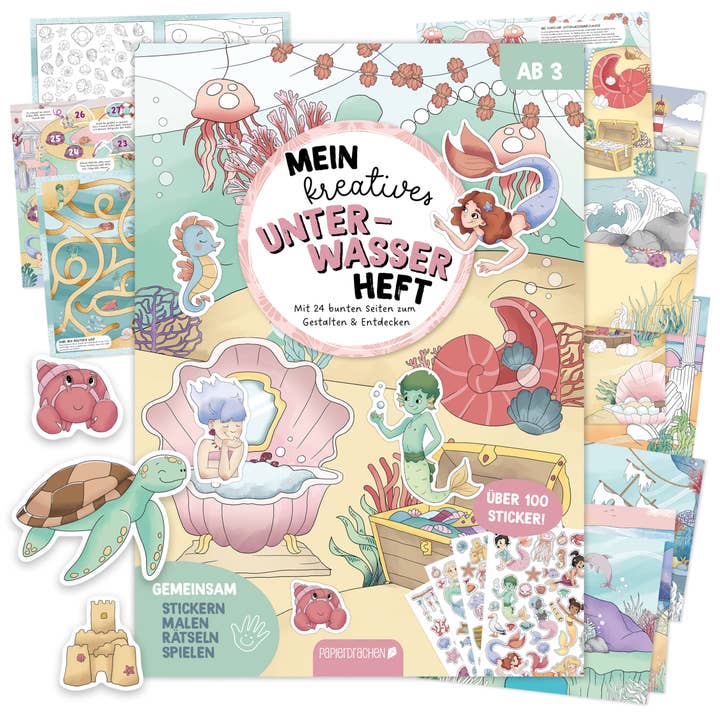 Pappersdrake Mitt kreativa undervattenshäfte - Måla, Pussla, Klistra för wholesale av Papierdrachen