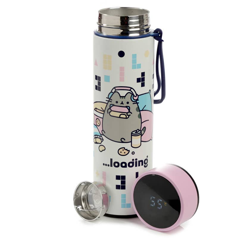 Puckator EU - Wholesale Insulated Mug/Tumbler - Pusheen Cat Gaming Thermal Bottle Digital Thermometer 450ml1