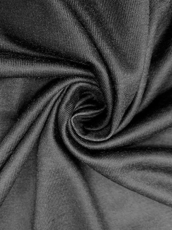 BLACK Floral High Neck Long Sleeve Tee for wholesale on Faire10