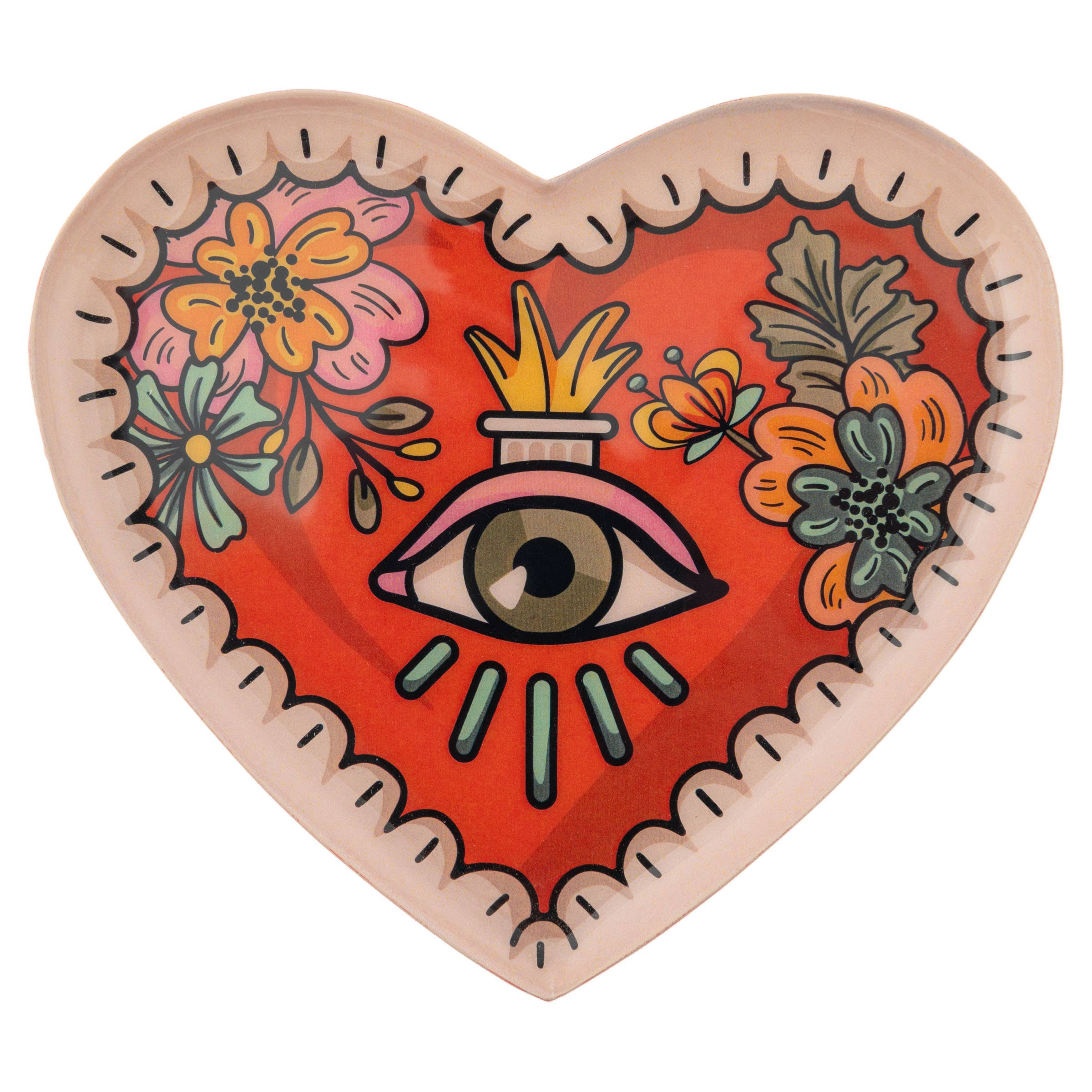 Karma - Wholesale Decorative tray - Small Heart Enamel Trays0