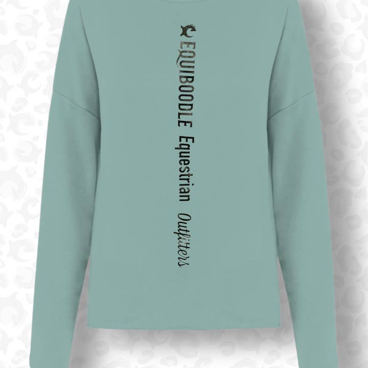 Equiboodle Babs Jumper Sage Green/Khaki Back Design for wholesale by Equiboodle