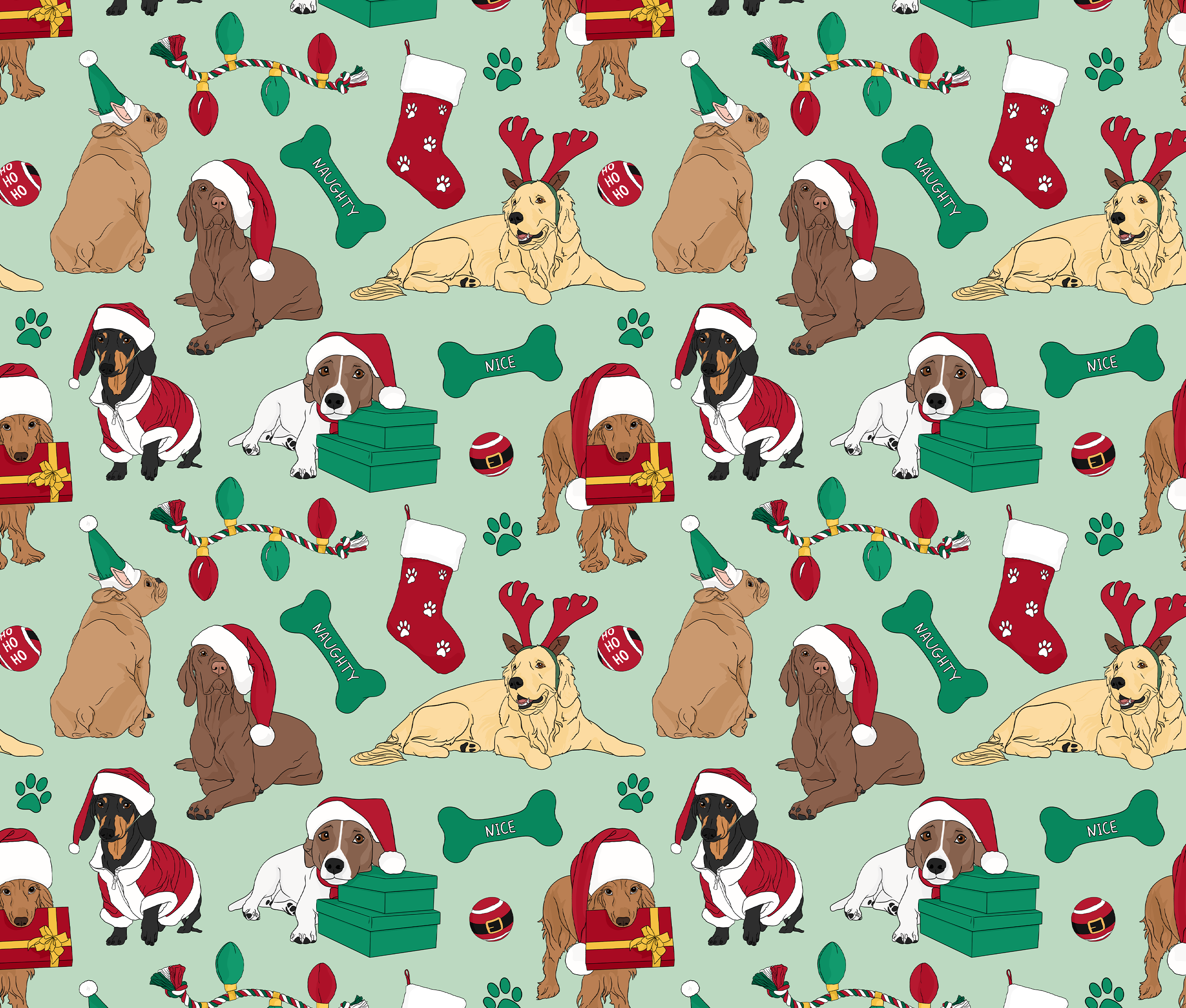 Sammy Gorin LLC - Wholesale Wrapping Paper Roll - Happy Howlidays Wrapping Paper1