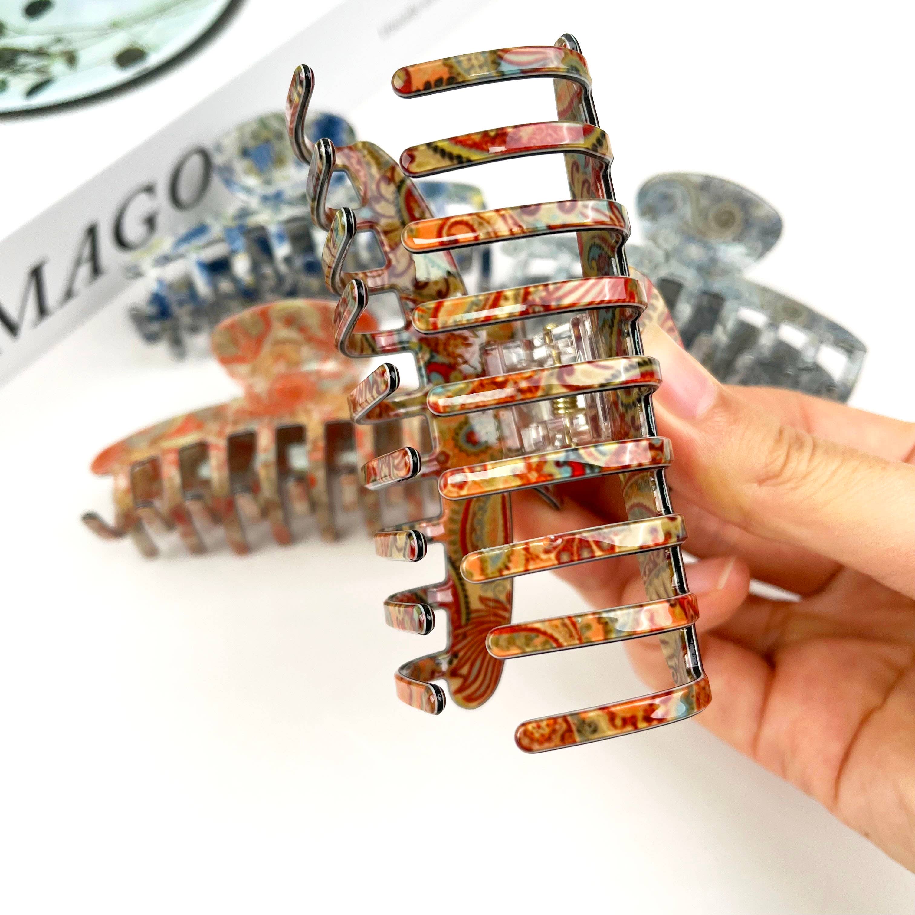 mildstyles - Wholesale Hair Clip - Women's - Retro palace pattern hair claw clip6