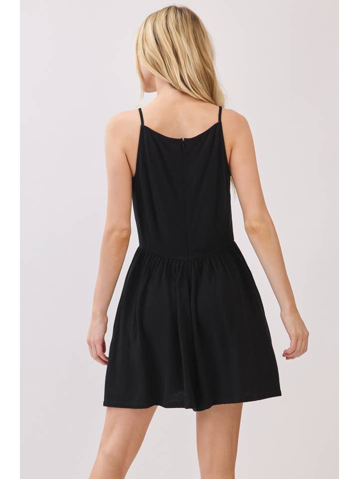 Final Touch - Wholesale Romper - Women's - Boat Neck Sleeveless Button Down Romper - VJ372111