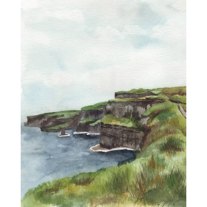"Cliffs of Moher" Vertical Canvas Print for wholesale by Morgan Victoria Design