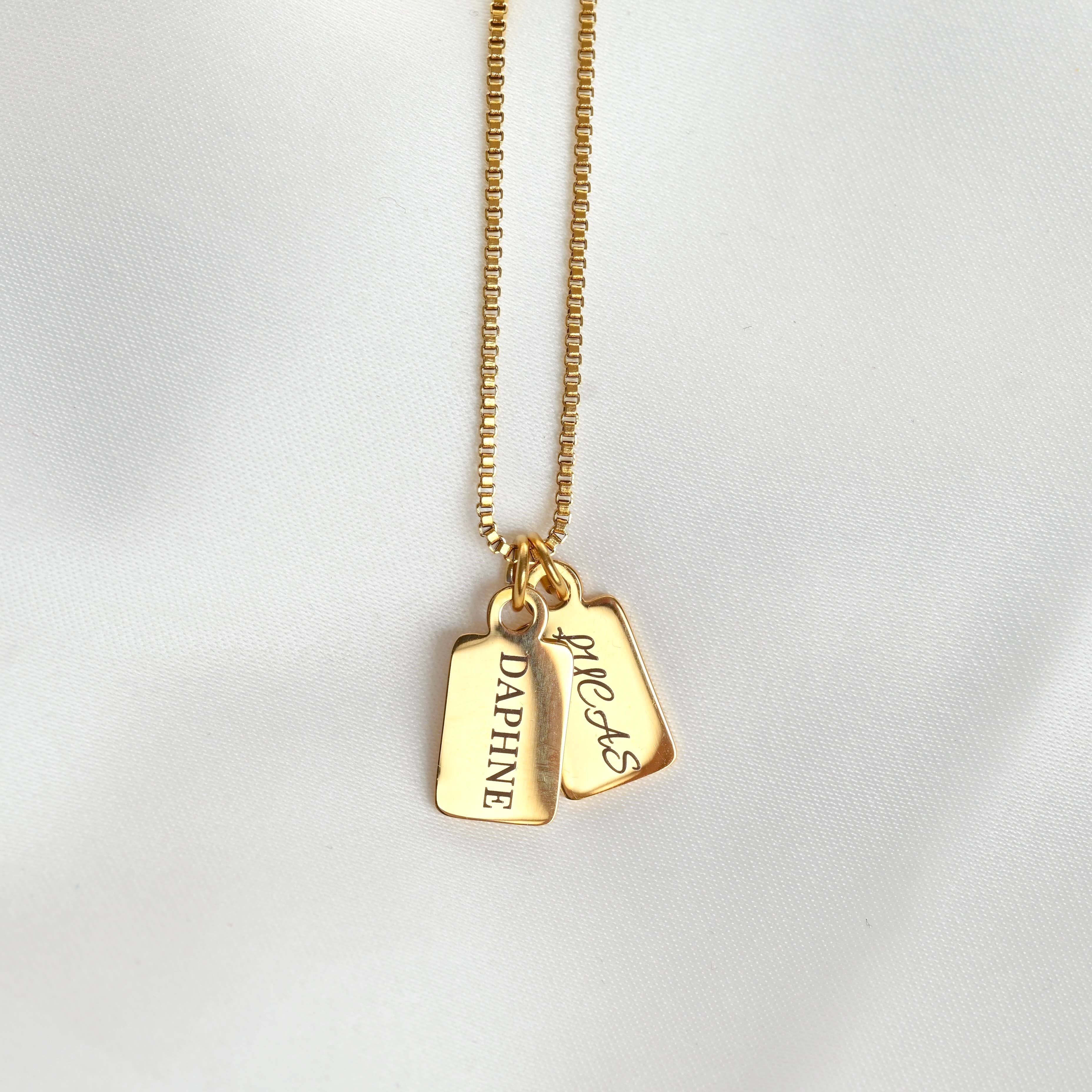 Blueyejewelry - Wholesale Pendant/Charm Necklace - Custom Tag Charm Necklace - Multiple Bar Family Necklace8