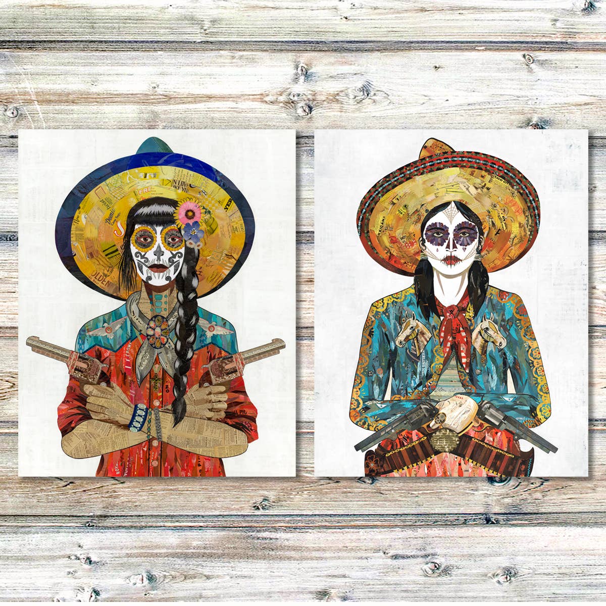 Dolan Geiman - Wholesale Kunstprint - Kunstdruk | Schilderij Dag van de Doden | COWGIRL (PAARDEN)1