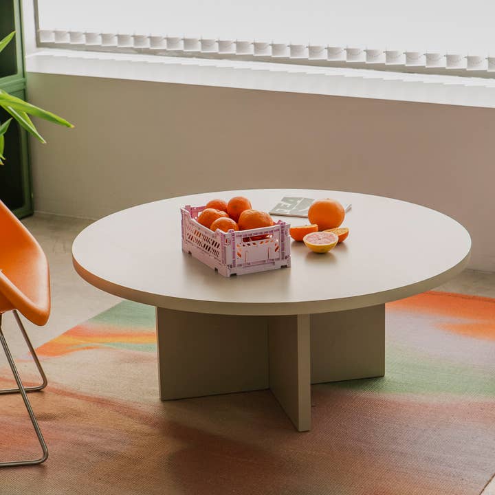 Really Nice Things - Wholesale Coffee Table - Round coffee table, 3cm taupe tabletop, 100cm6