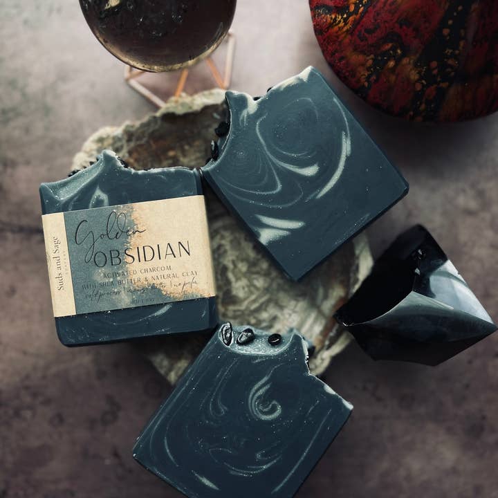 Suds and Sage - Wholesale Bar Soap - Golden Obsidian1