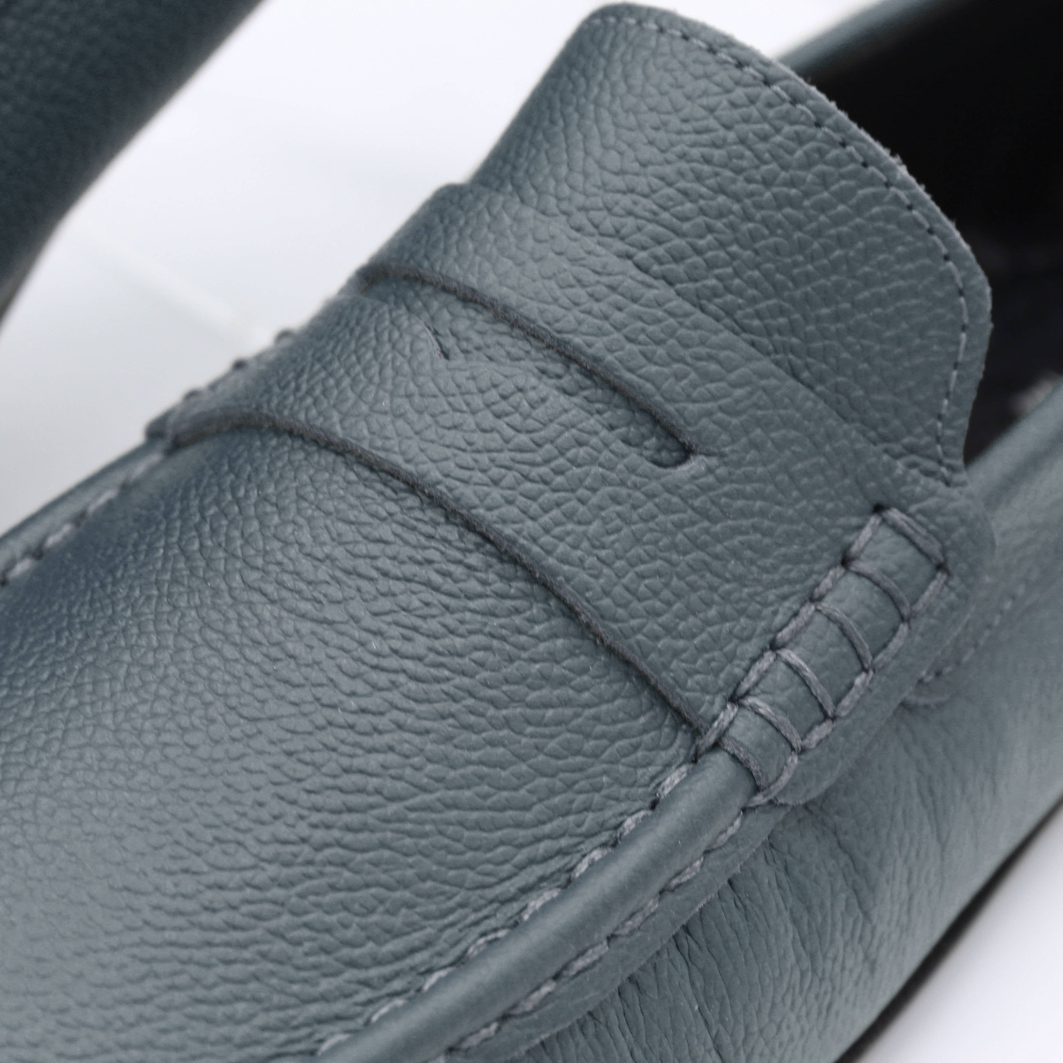 Azul Marino Men's Leather Moccasin Loafer Flat Shoes -Zerimar for wholesale on Faire4