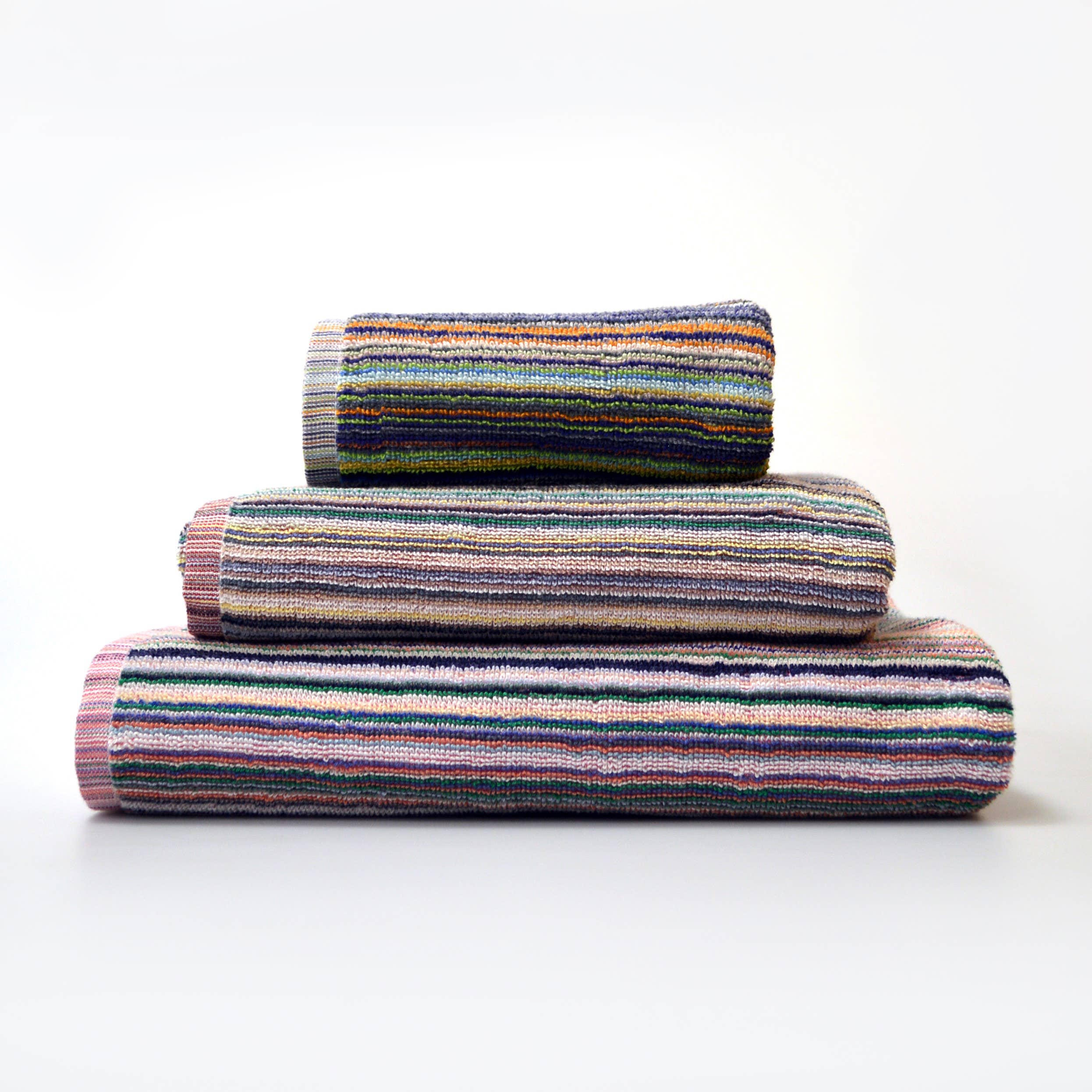 Allure Bath Fashions – wholesale Bath towel – Recycled Cotton Towels - Striped, Lightweight Remnant Yarn0