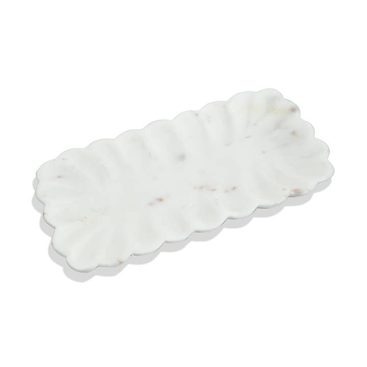 Scalloped Elegance Marble Platter for wholesale by Tiramisu