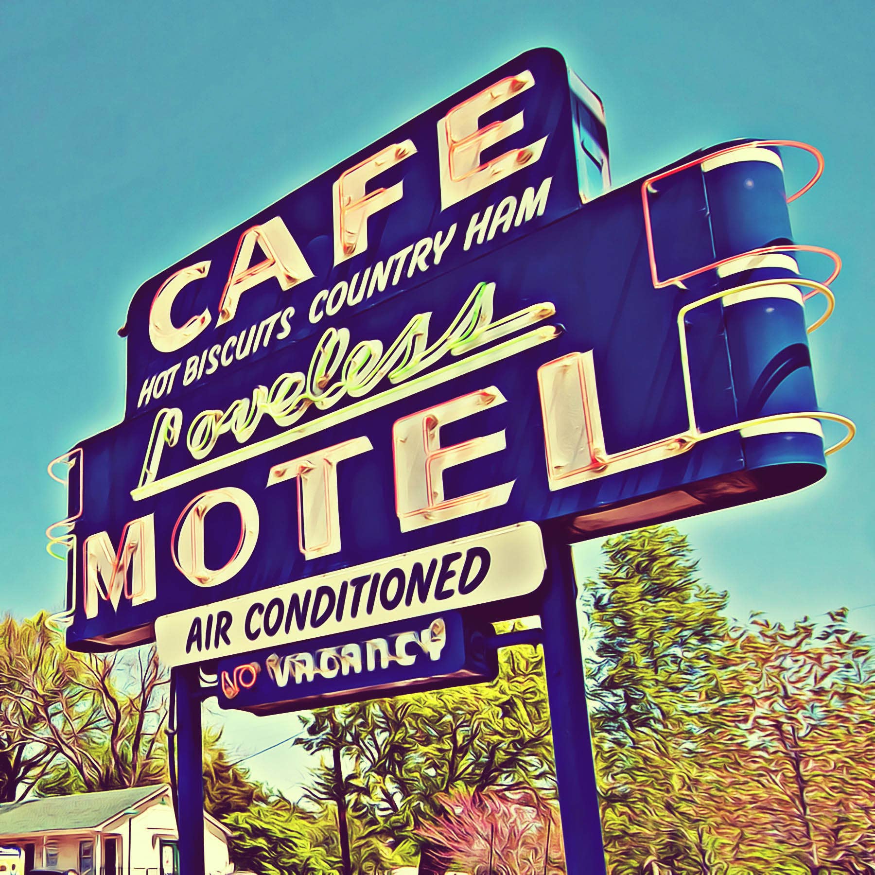 EXIT82ART - Wholesale Coasters - Nashville Stone Drink Coaster - Loveless Cafe'1