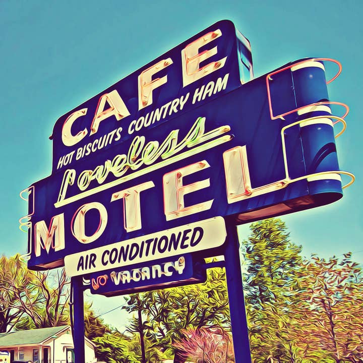 EXIT82ART - Wholesale Coasters - Nashville Stone Drink Coaster - Loveless Cafe'1