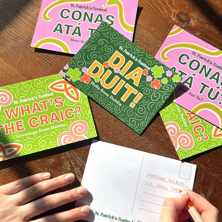 St. Patrick's Festival 2026 Ansichtkaarten Set voor wholesale door Prints of Ireland