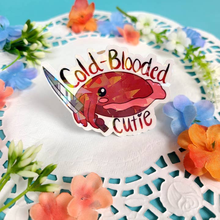 Cold Blooded Cutie Sticker for wholesale by The Savvy Squid