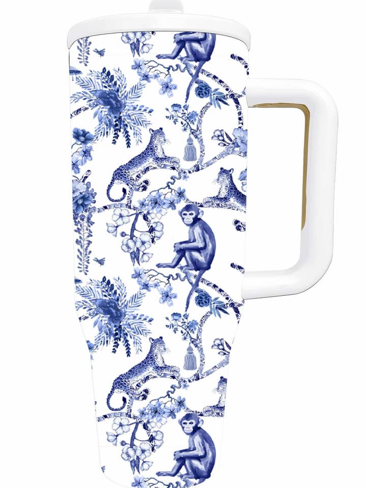 BLUE JUNGLE TUMBLER for wholesale by Moon Ryder