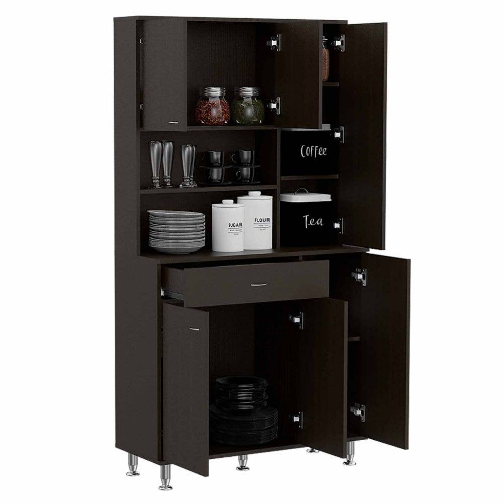 Treevol Furniture - Wholesale Cabinet - Piacenza Kitchen Pantry, Black Wengue Finish4