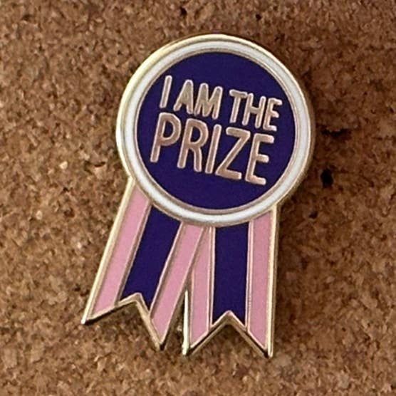 Ribbon : I am the Prize for wholesale by Soteria Pins