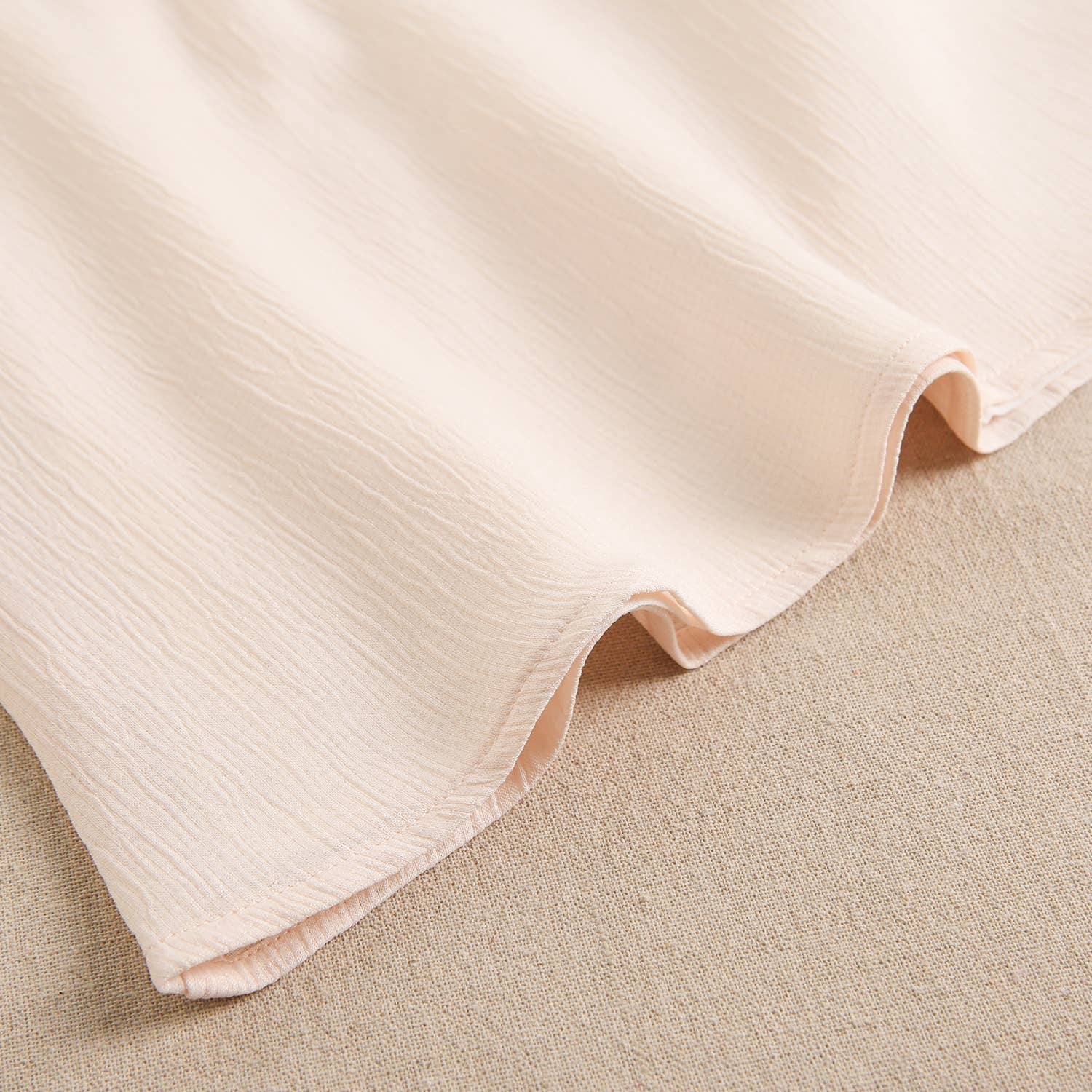 Beige Chiffon Girl's Dress with Short Flared Sleeves for wholesale on Faire5