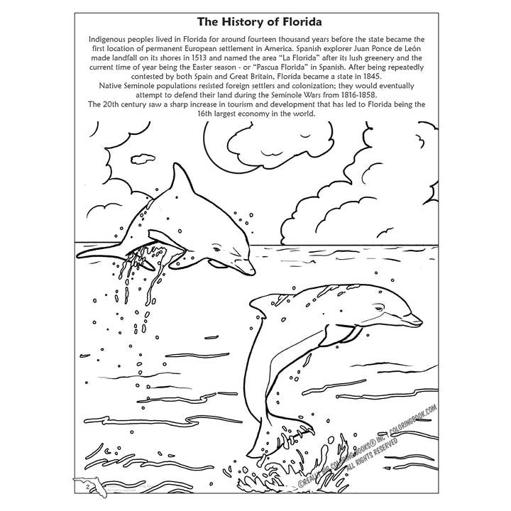 Really Big Coloring Books | ColoringBook.com - Wholesale Coloring & Activity Book - Kids & Baby - Florida State Coloring Book 8.5 x 111