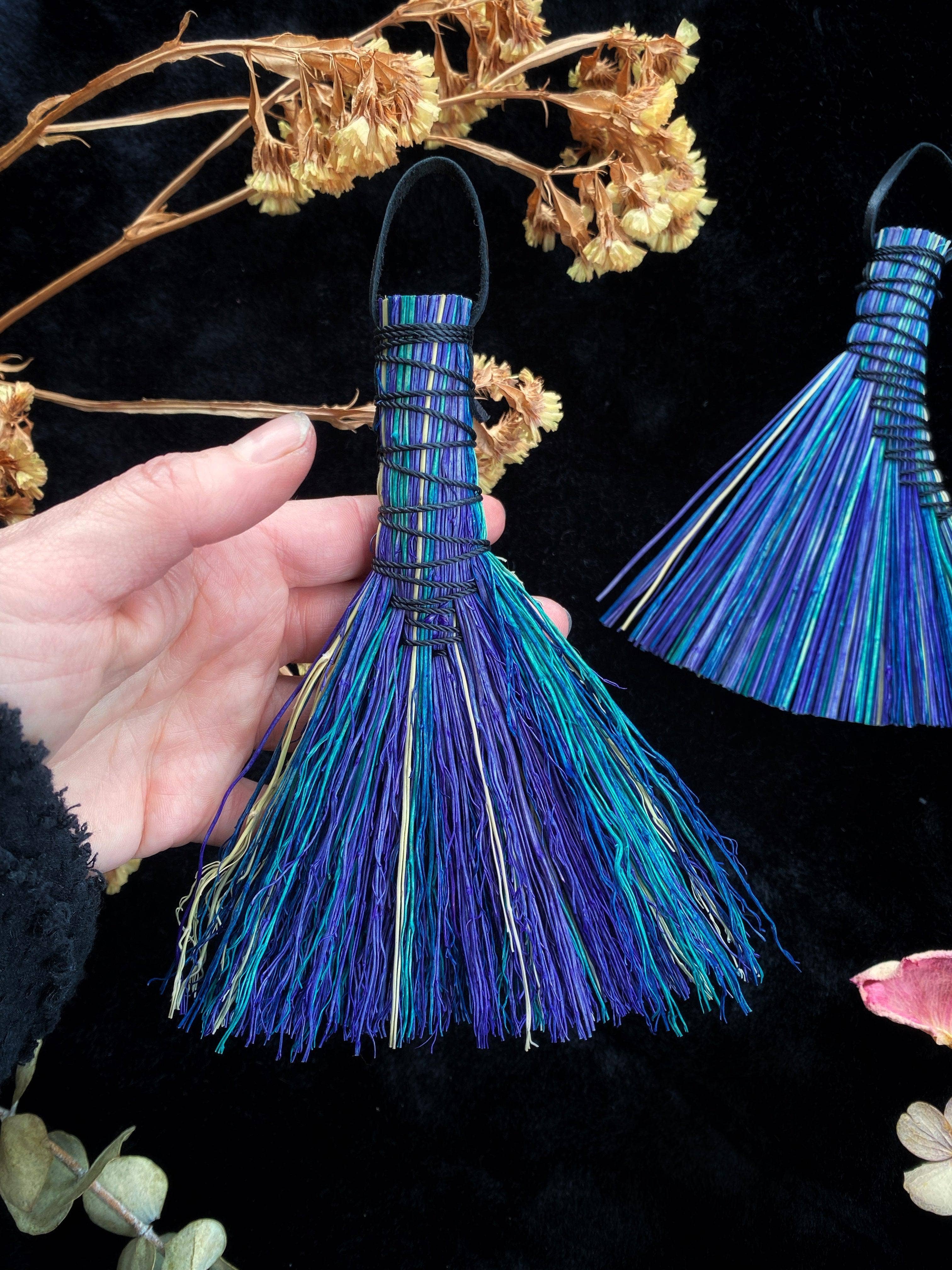 Keven Craft Rituals LLC - Wholesale Meditation Supplies - Hand Dyed Altar Brooms - 5 -6” Broomcorn5