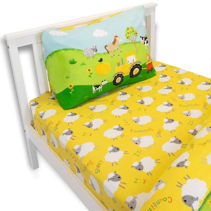 Sábana ajustable Farm Friends para venta al por mayor de Happy Linen Company