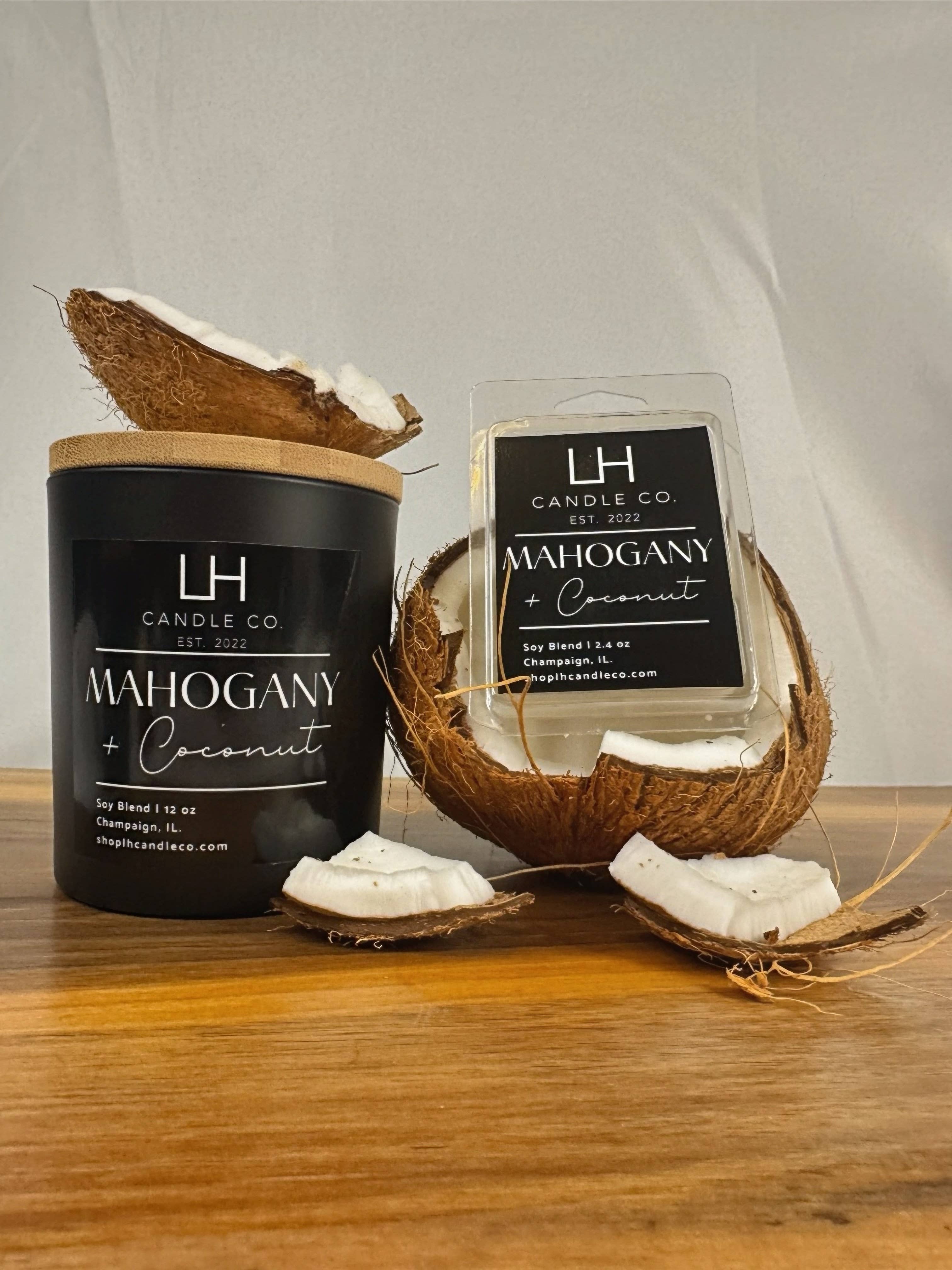 LH Candle Co. (Formerly LH Mercantile) - Vendita all'ingrosso Candela in vasetto - Candela di lusso Mogano + Cocco1