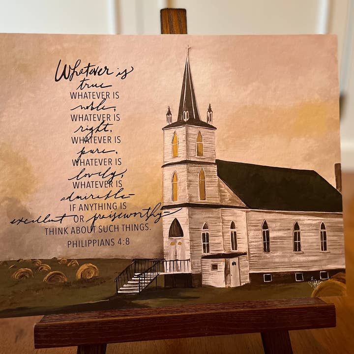 Phil 4:8 - Wall Art Print • Christian Gift Decor for wholesale by STORY DESIGNS