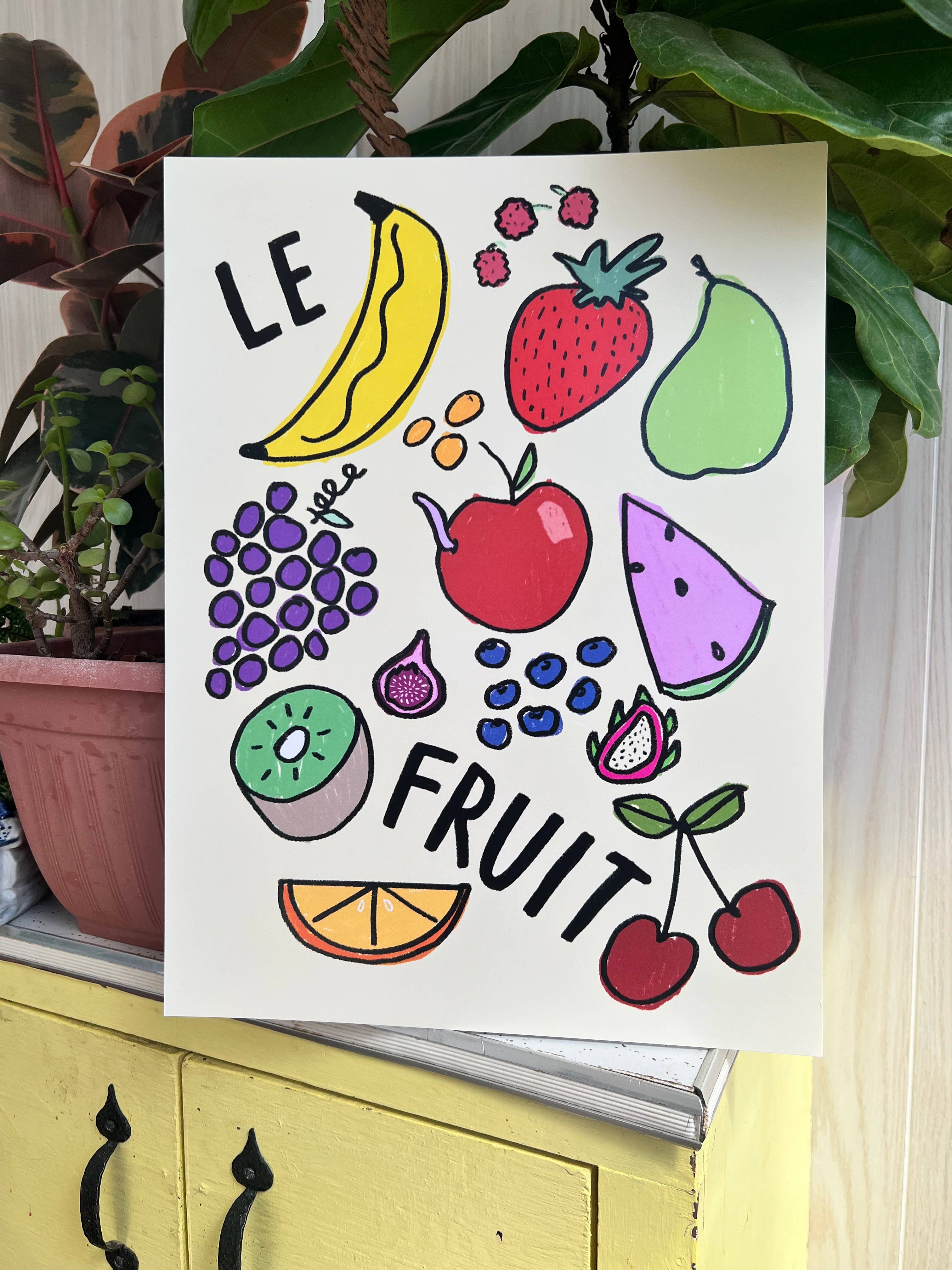 Lydia Writes Good - Wholesale Art print - LE FRUIT & LE VEGE | print, typography, illustration4
