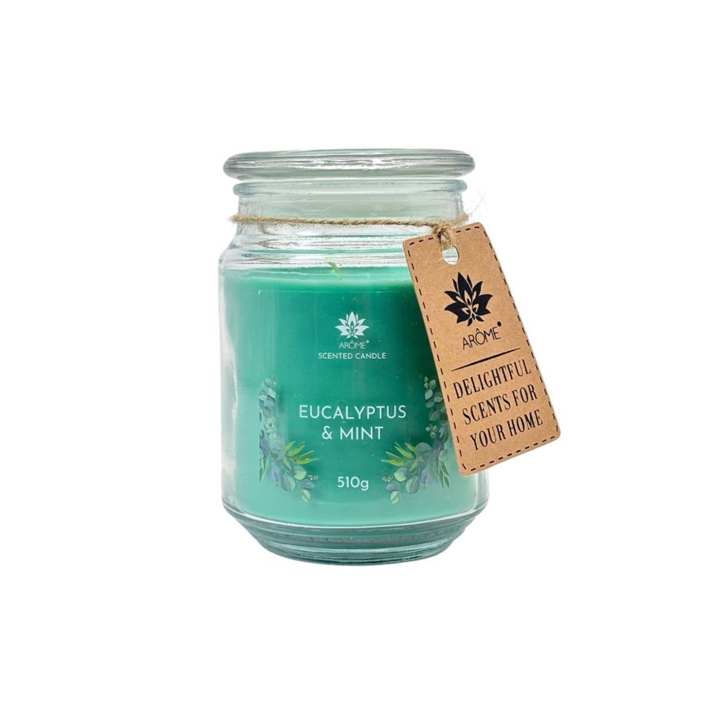 SferaNatura by INCI SRL - Wholesale Jar/Filled Candle - ARÔME Eucalyptus & Mint Candle 510 g Glass0