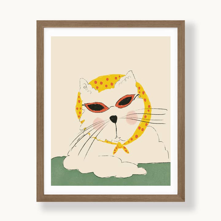 Cool Cat Fine Art Print for wholesale by Ania Greta Studio