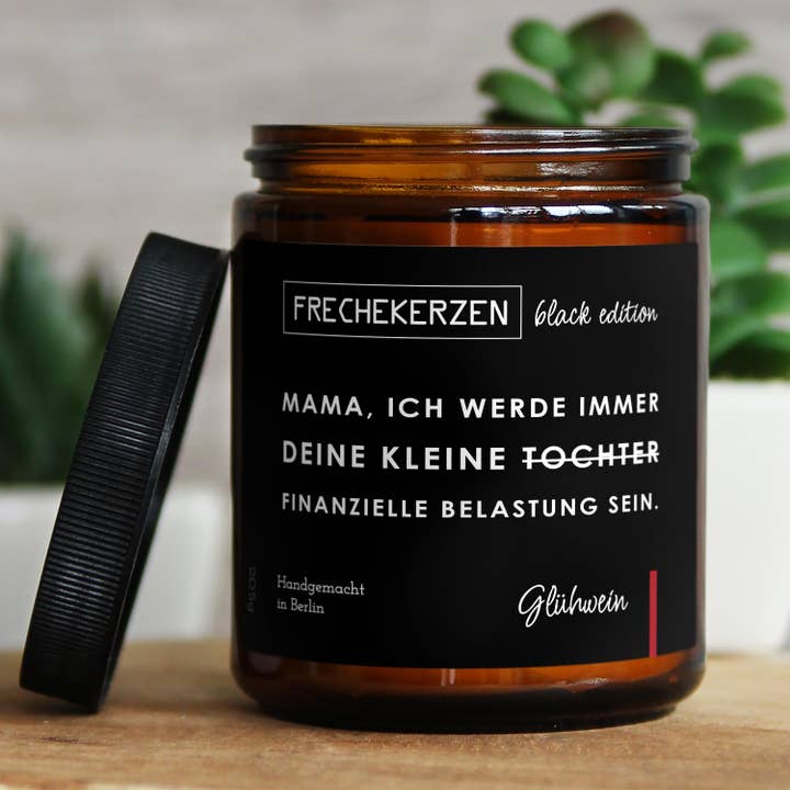 Candle with saying | mom, I will always be your little girl for wholesale by mysoy® Duftkerzen-Manufaktur