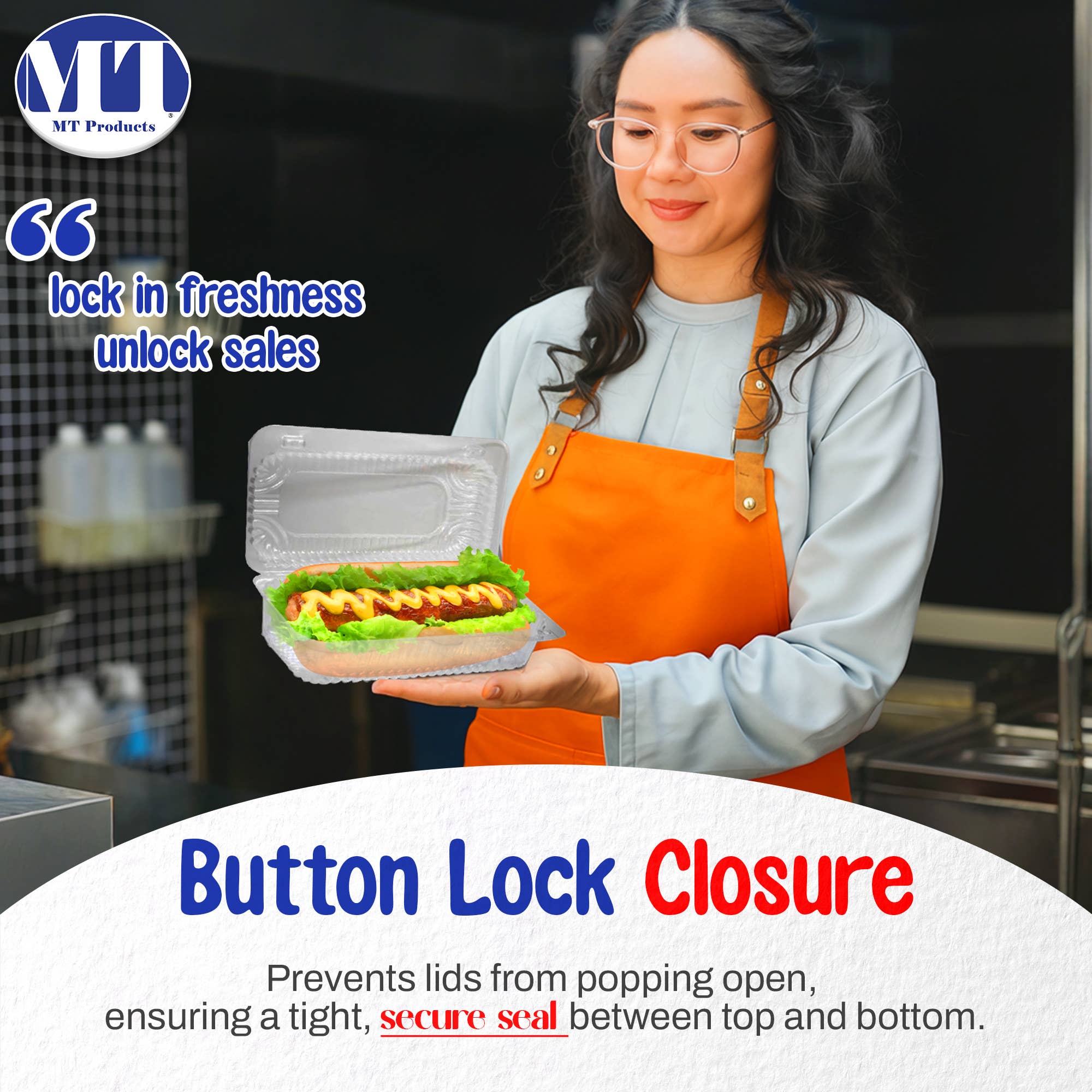 MT Products - Wholesale Food Storage Container - MT Products OPS Plastic Hoagie Container3